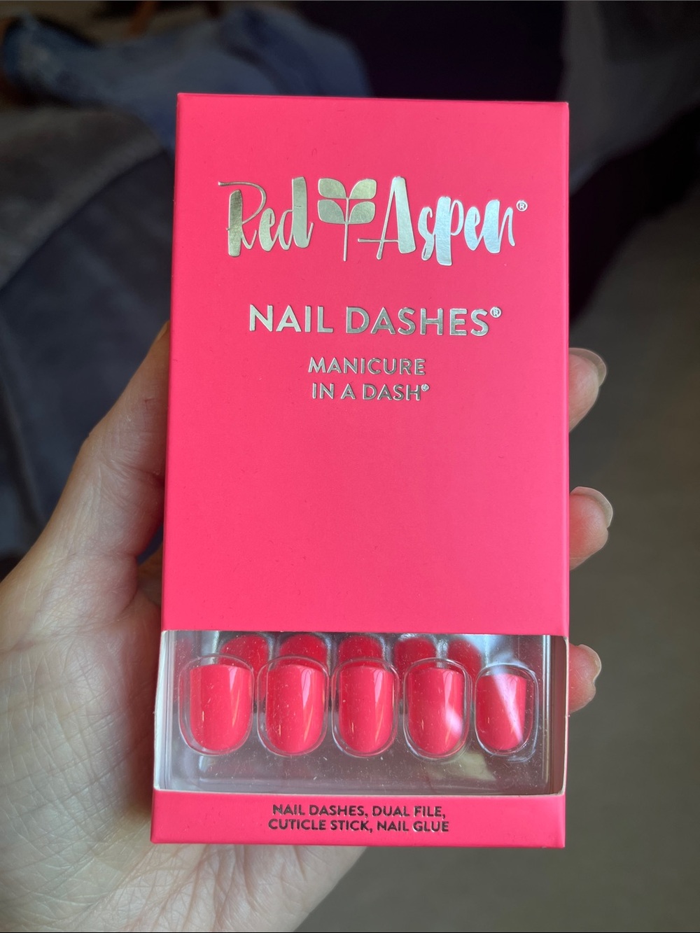 Red Aspen Nail Dashes Press-On Nails — Crushing on Camilla